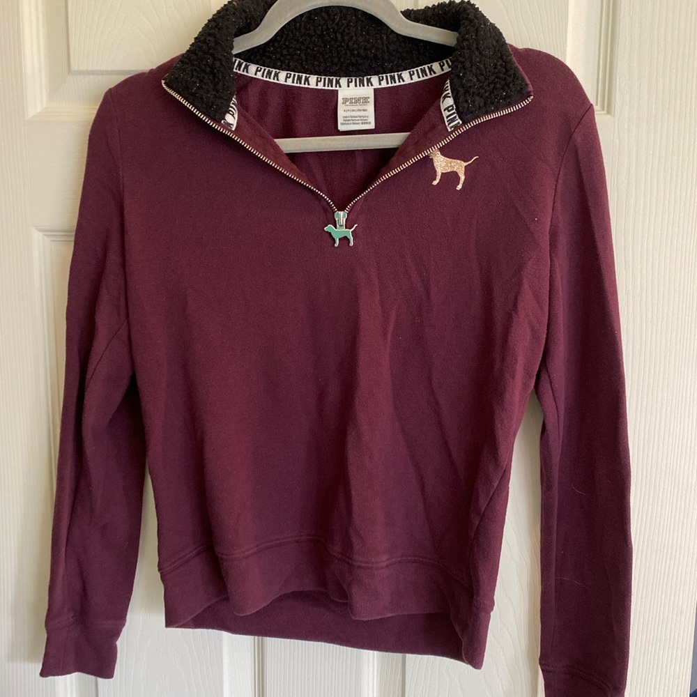 Name brand PINK quarter zip up.